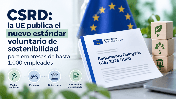 Imagen de publicación de nuevo estándar CSRD voluntario de Sostenibilildad