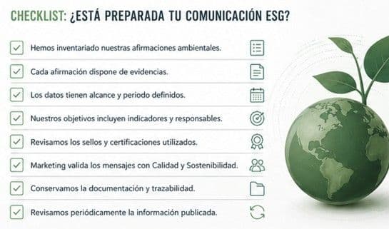 Imagen Checklist ¿está preparada tu comunicación ESG Sostenibilidad?